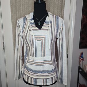Wallflower White and Brown Lightweight Shirt Jacket